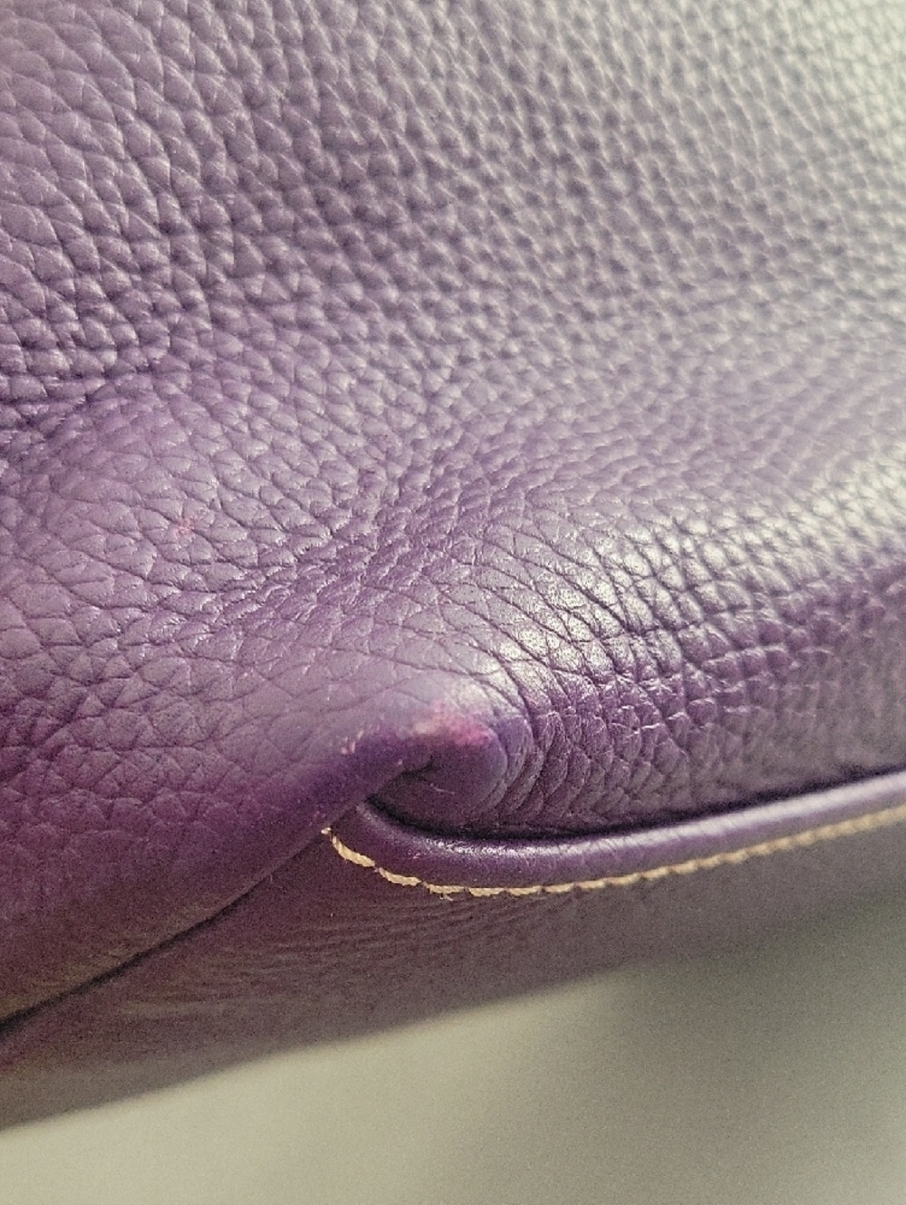 Dooney & Bourke Plum Pebbled Leather Shoulder Bag - Picture 4 of 10